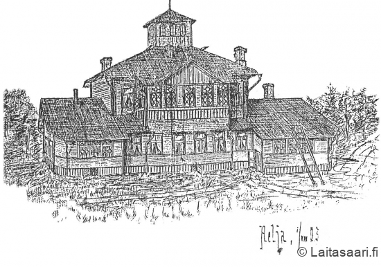 Tuntemattoman tekijän piirros Helian talosta vuodelta 1903