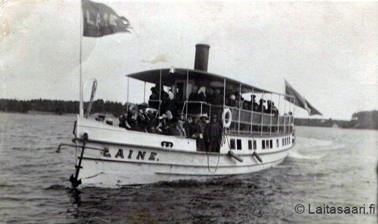 Laine-laiva Oulujoella (n. 1906-10)