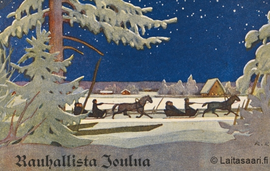 Wanha joulukortti - rekiajelua