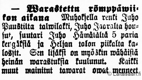 Römppäviikko 16.11.1898 Louhi-lehti