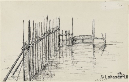 Muhoksen lohipato, piirustus 1886