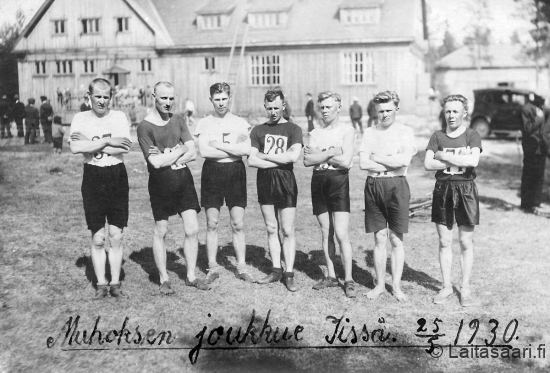Muhoksen suojeluskunnan joukkue Iissä 1930